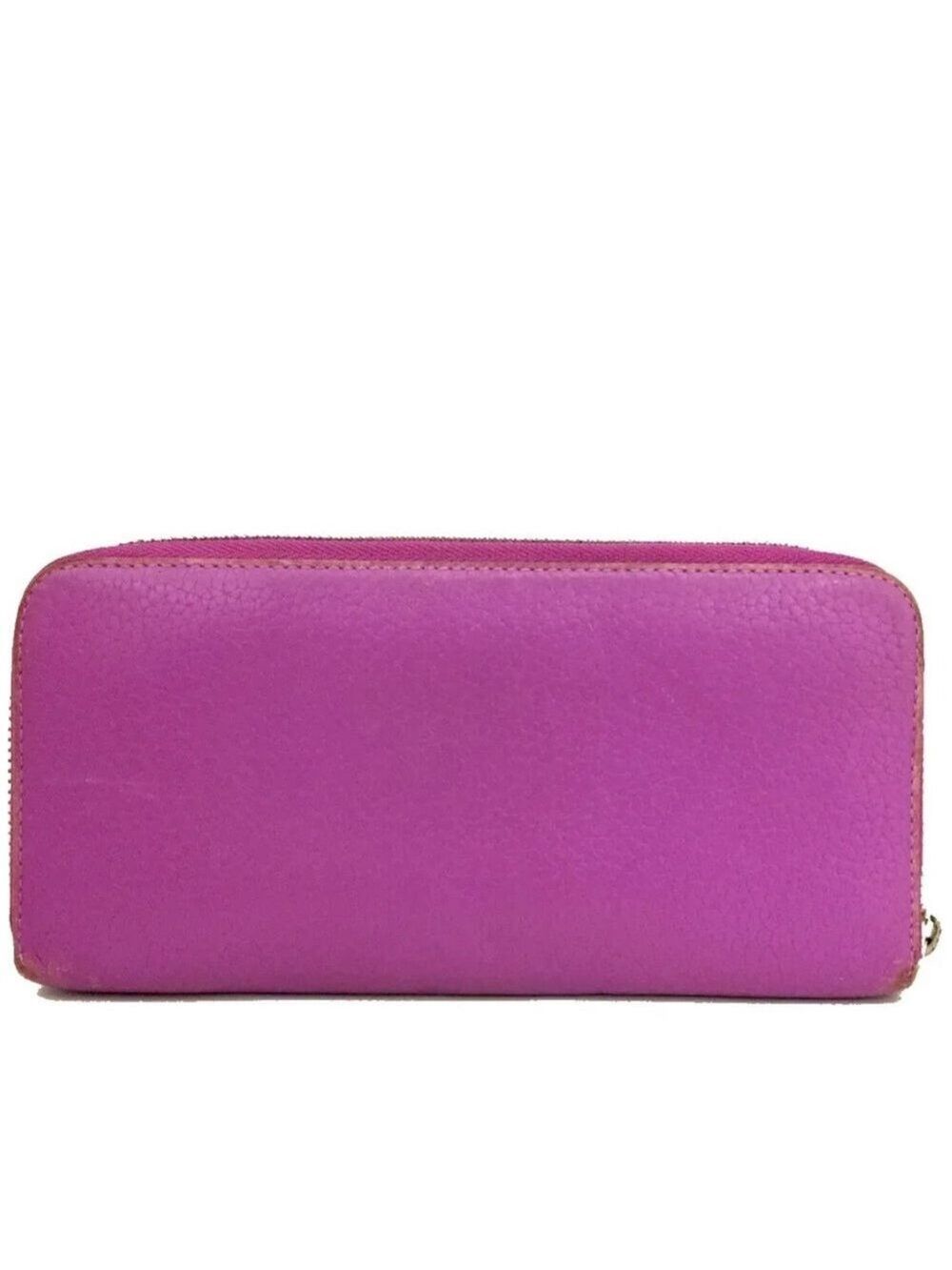 Authentic LOEWE Logo Leather Long Zip Wallet - Picture 4 of 8